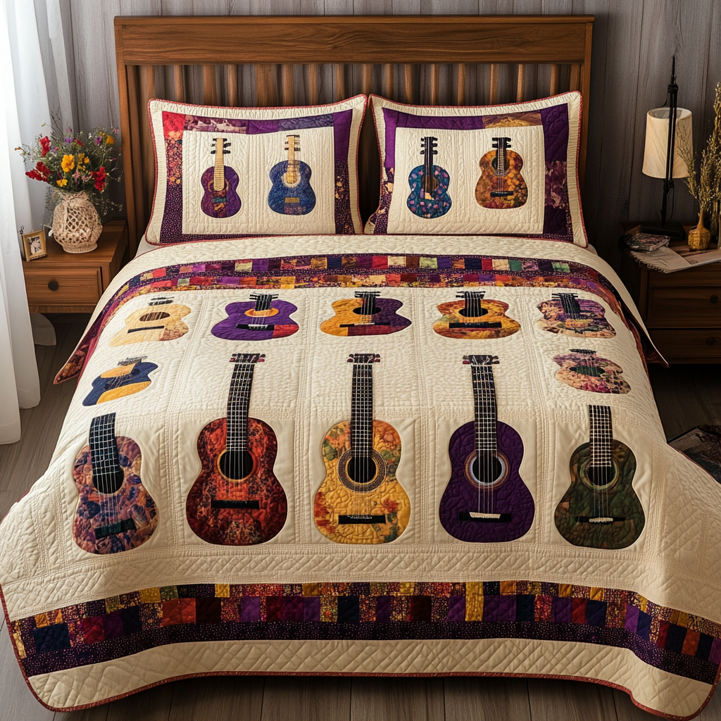 Guitar DAI280824123 Quilt Bedding Set