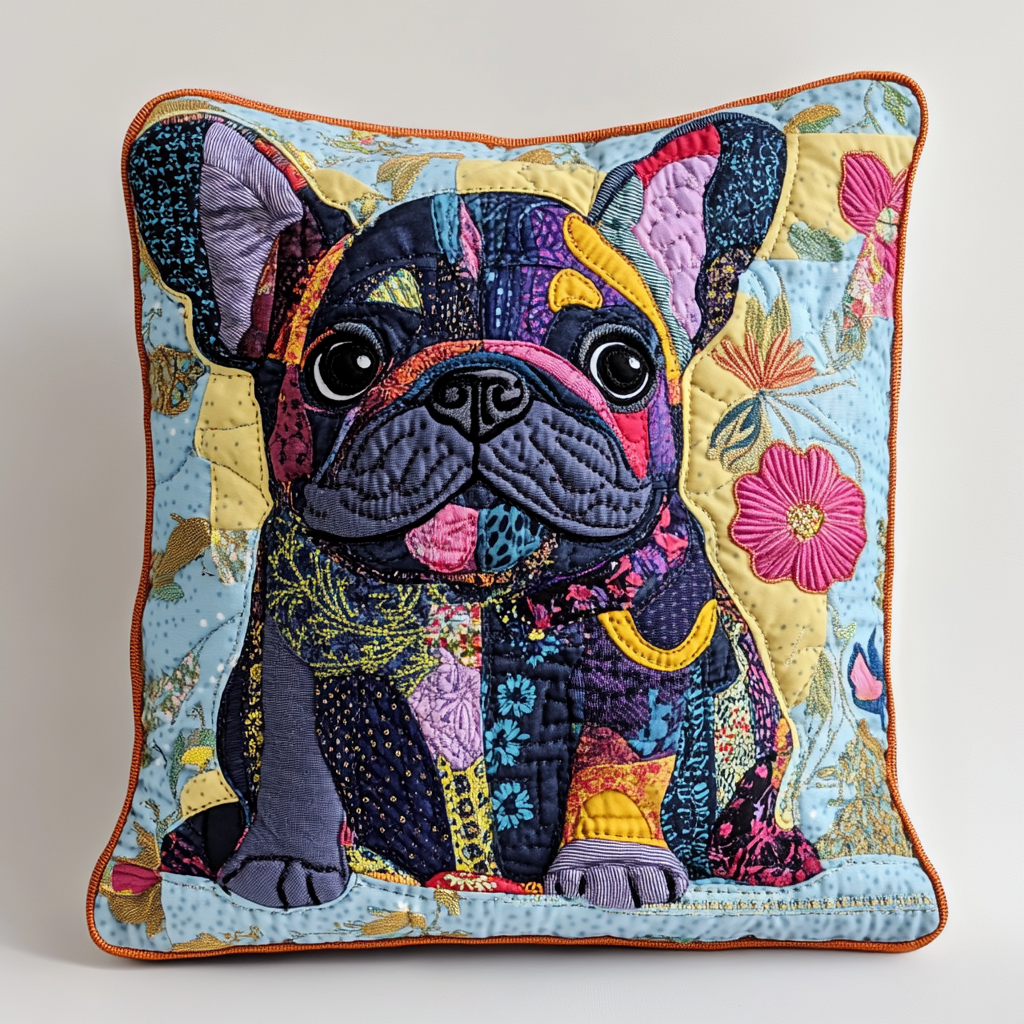 French Bulldog TAI181024437 Quilted Pillow Case