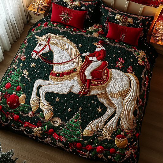 Majestic White Horse TAI101224374 Quilt Bedding Set