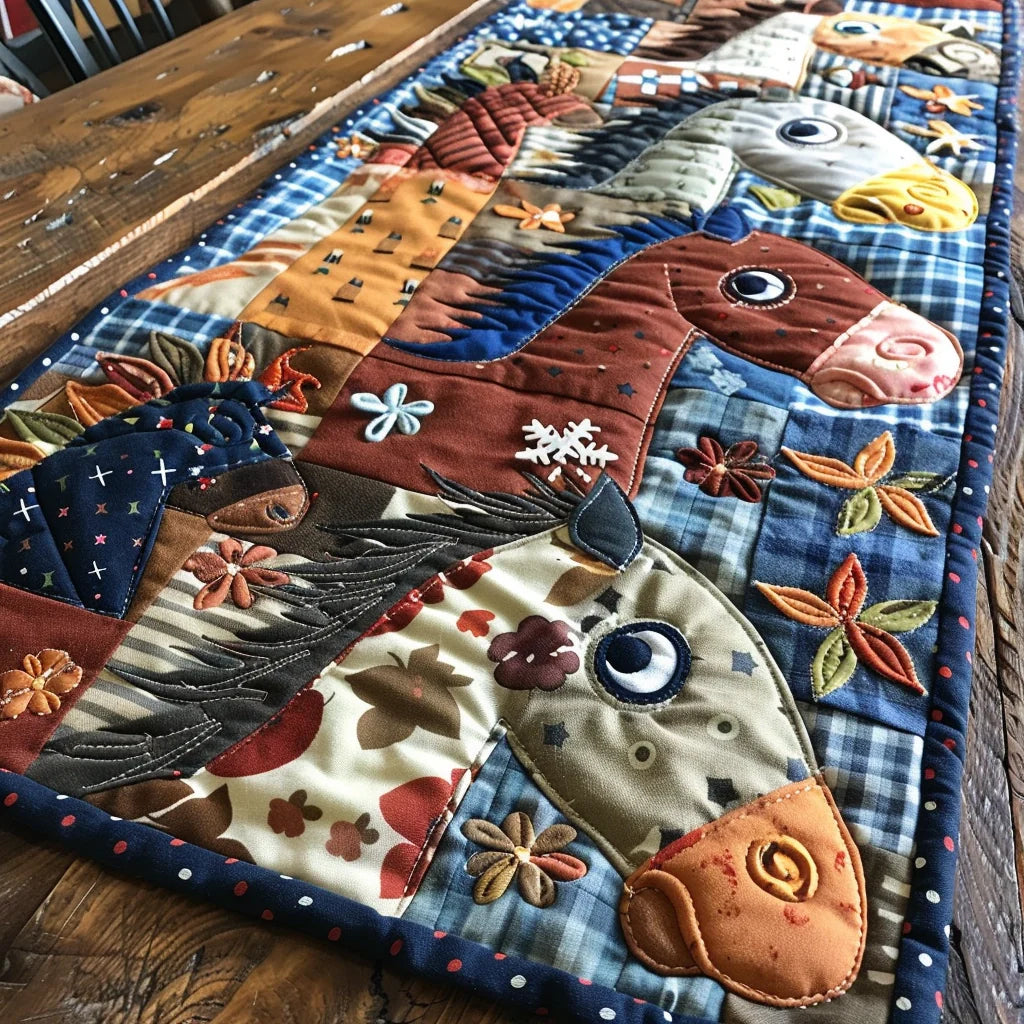 Horse TAI060324317 Quilted Table Runner