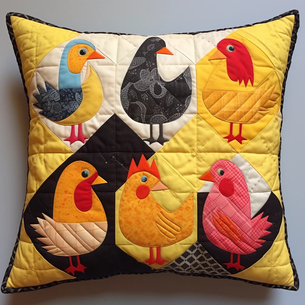 Chicken TAI060324058 Quilted Pillow Case