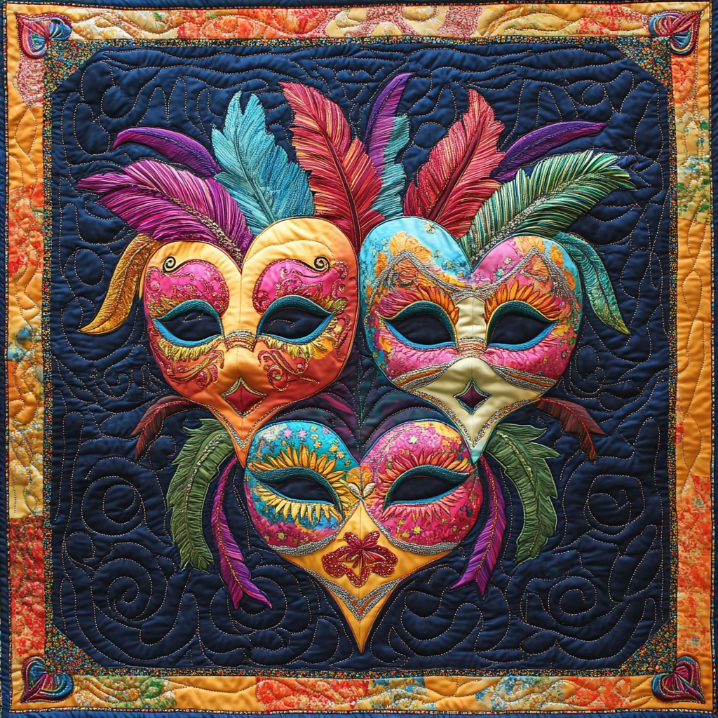 Mardi Gras DAI200125145 Quilt Blanket