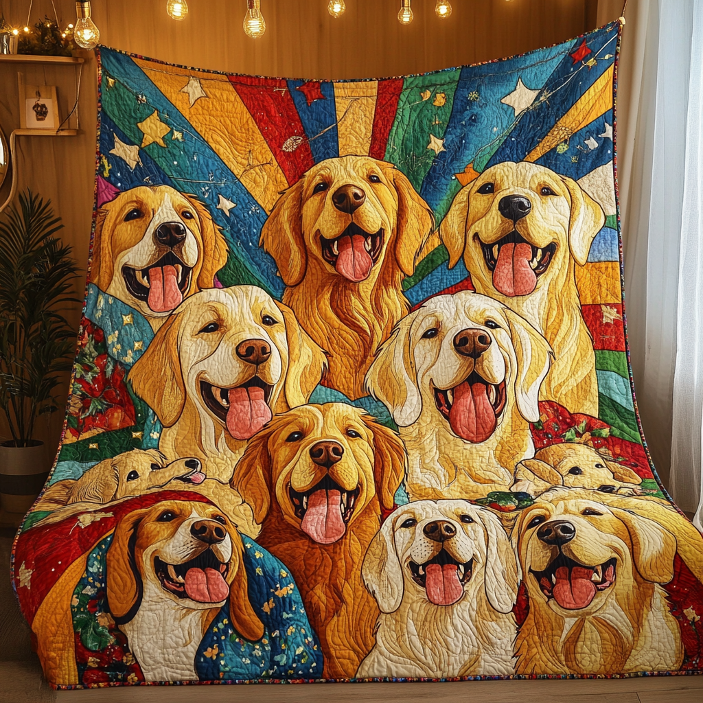 Golden Retriever TAI181024061 Quilt Blanket