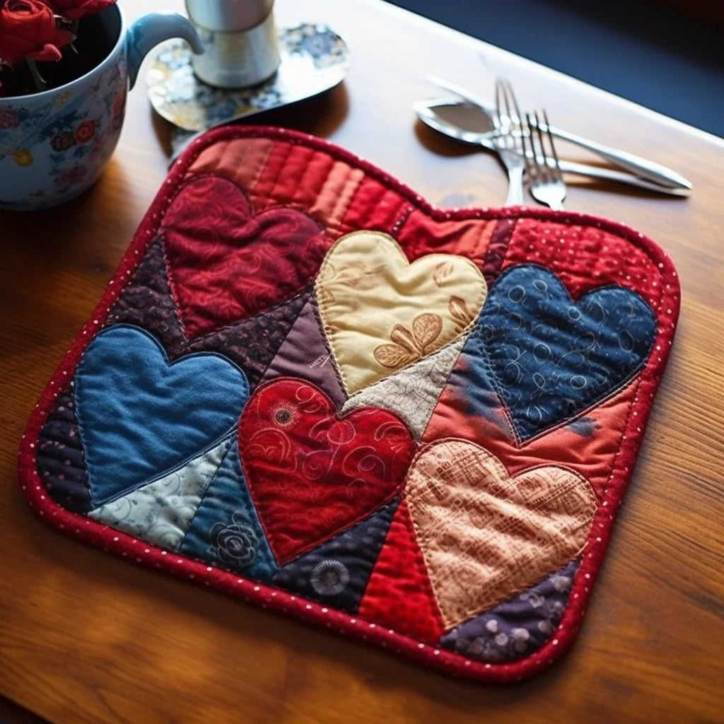 Heart TAI260224229 Quilted Placemats