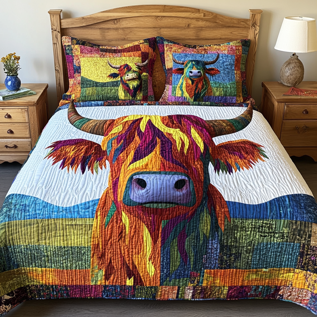 Highland Cow DAI231124113 Quilt Bedding Set