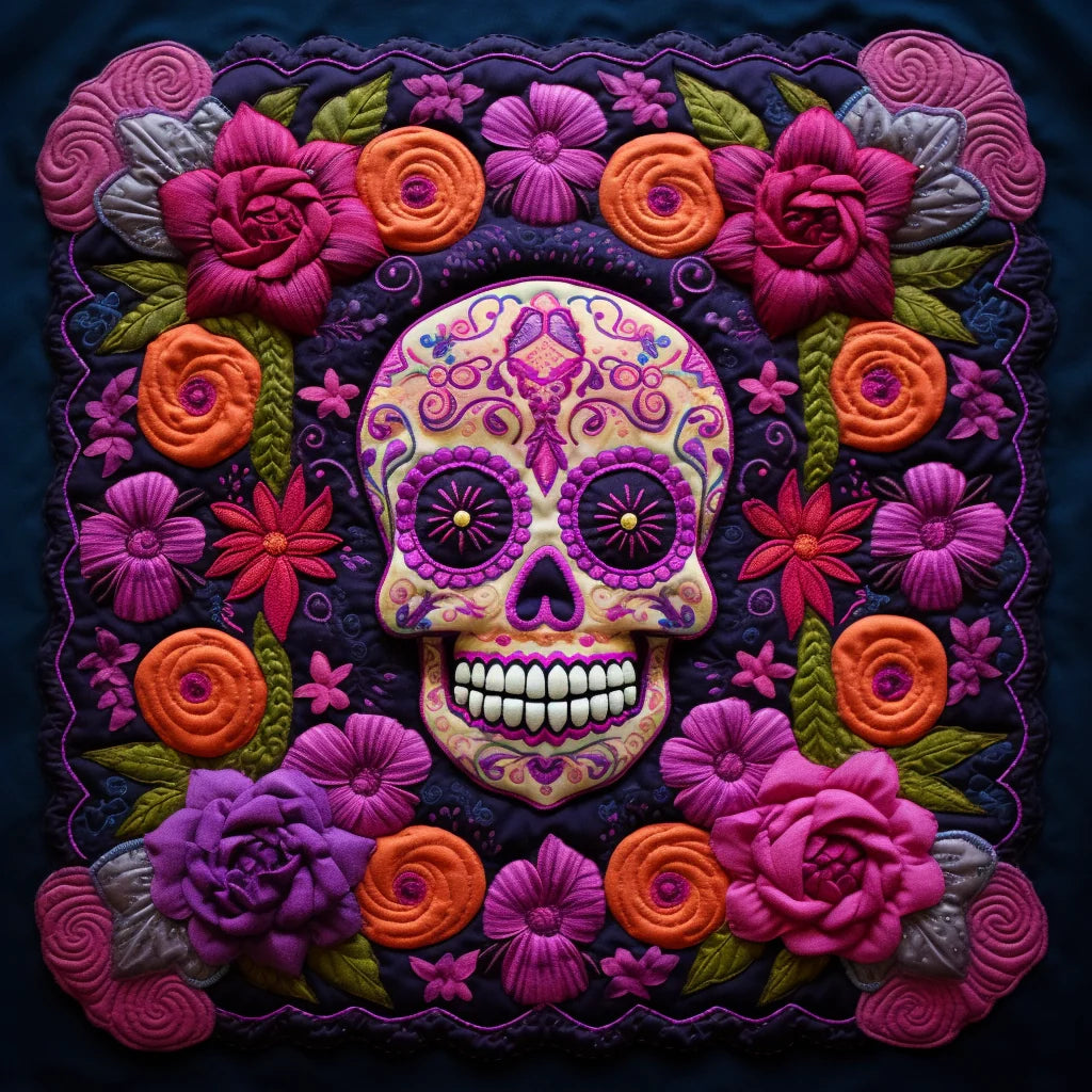 Sugar Skull TAI260224201 Quilted Placemats