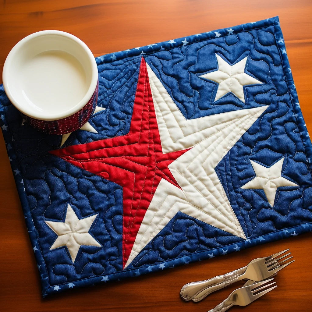 Patriotic Star TAI260224245 Quilted Placemats