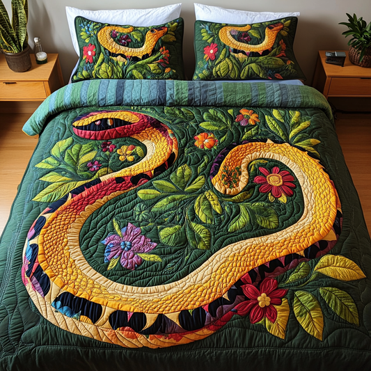 Floral Snake DAI200125126 Quilt Bedding Set