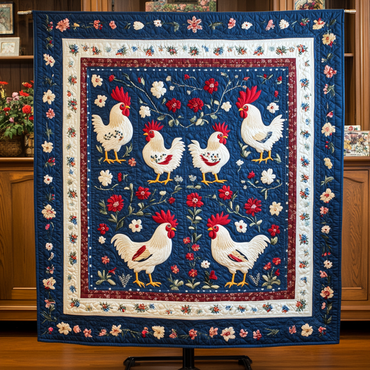 Patriotic Rooster DAI110225099 Quilt Blanket