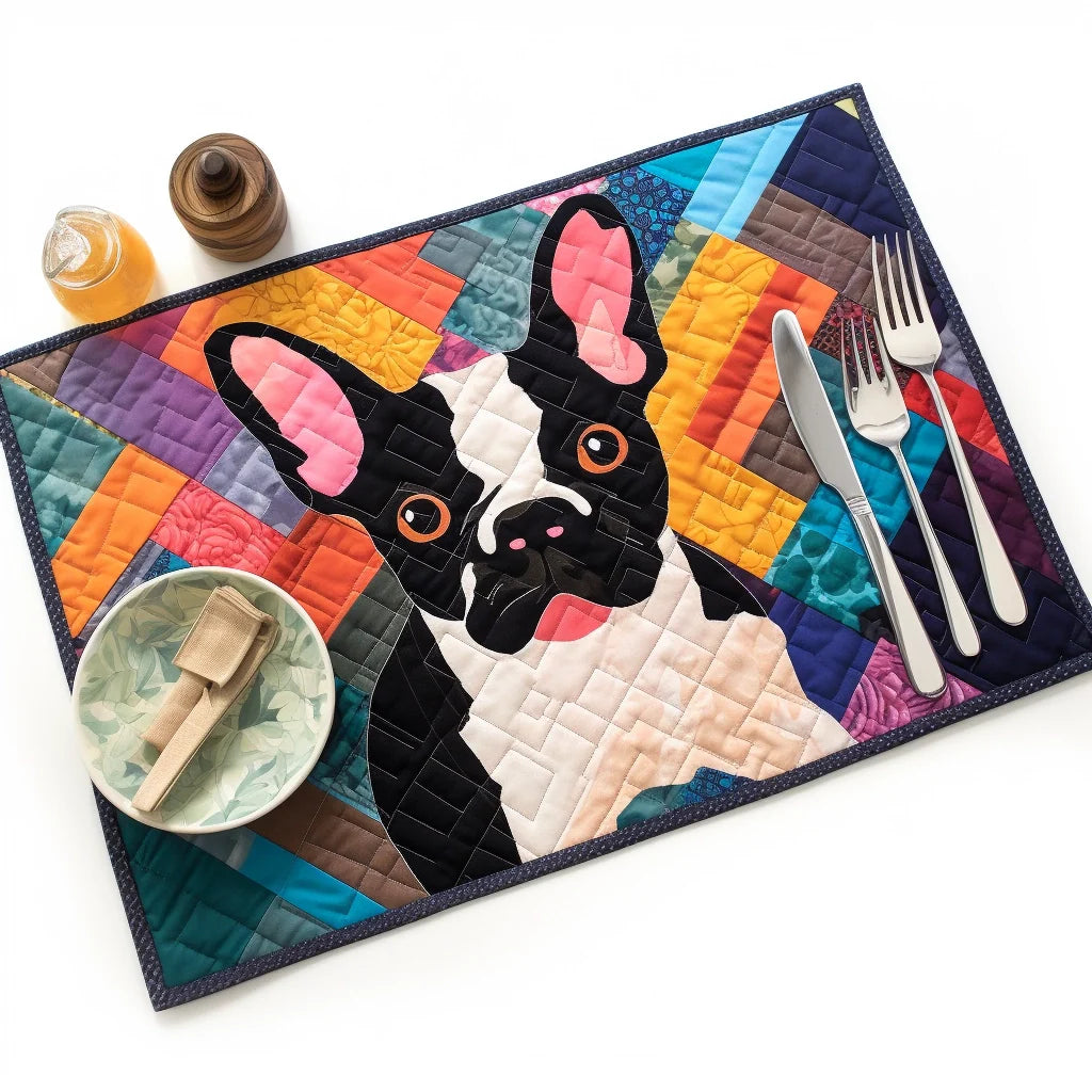 French Bulldog TAI30112302 Quilted Placemats