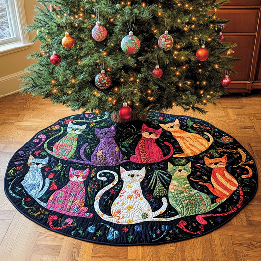 Cats TAI021024128 Quilted Tree Skirt