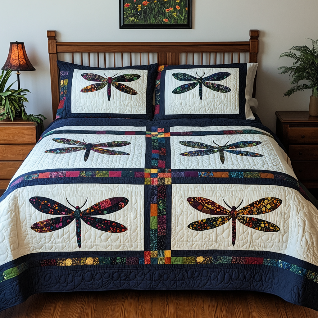 Dragonfly DAI280824244 Quilt Bedding Set