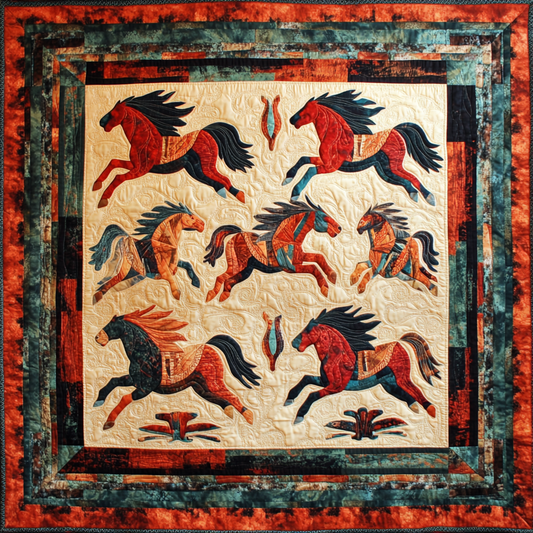 Native Horse DAI080824031 Quilt Blanket