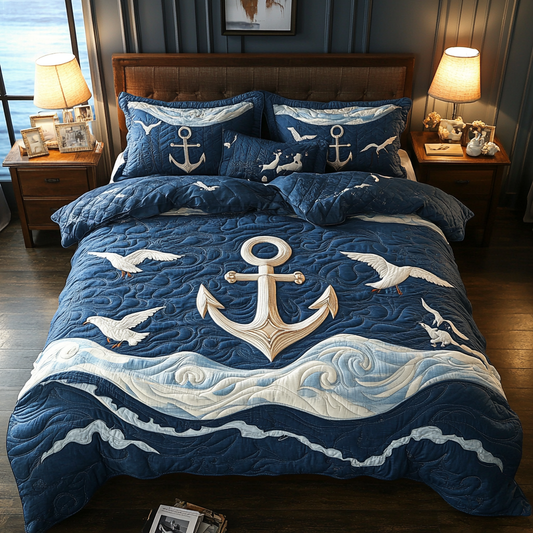 Nautical Anchor DAI200125015 Quilt Bedding Set