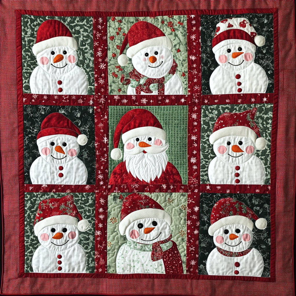 Christmas Snowman TAI260924099 Quilt Blanket