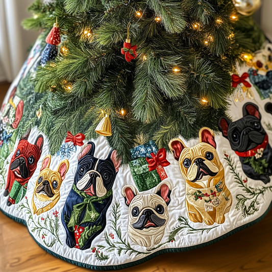 French Bulldog TAI041024233 Quilted Tree Skirt