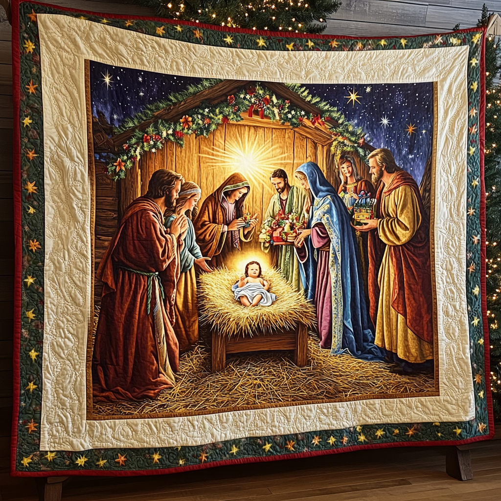 Nativity Scene TAI041024396 Quilt Blanket