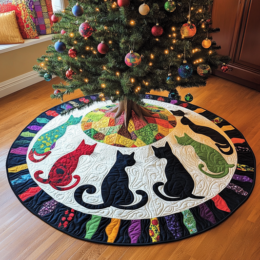 Black Cat TAI021024195 Quilted Tree Skirt