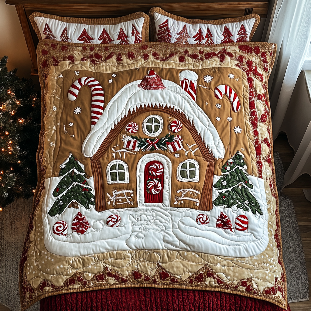 Gingerbread House DAI181124033 Quilt Bedding Set