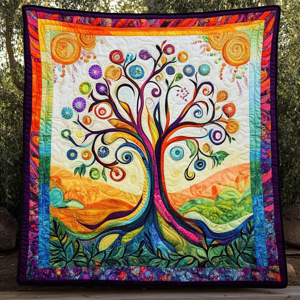 Hippie Tree Of Life DAI110225062 Quilt Blanket