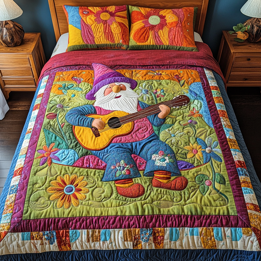 Gnome Guitarist DAI241224211 Quilt Bedding Set