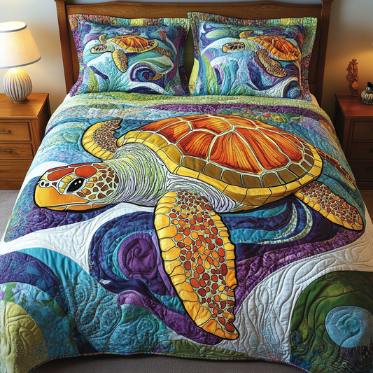 Sea Turtle TAI141124162 Quilt Bedding Set