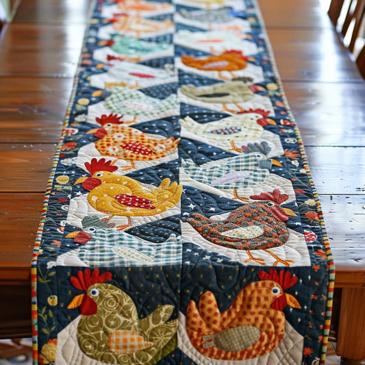 Chicken TAI020324066 Quilted Table Runner