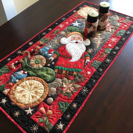 Christmas Santa TAI261223128 Quilted Table Runner