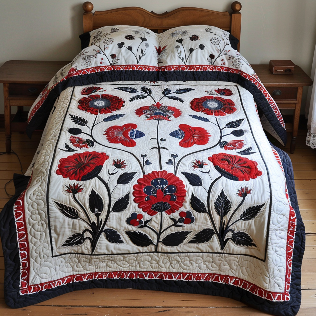 Flower TAI100724047 Quilt Bedding Set