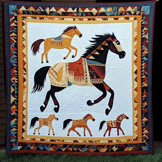 Native American Horse DAI090924089 Quilt Blanket