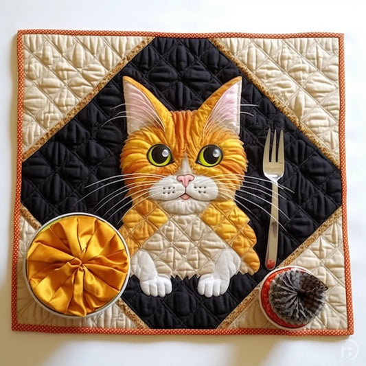 Cat TAI260224072 Quilted Placemats