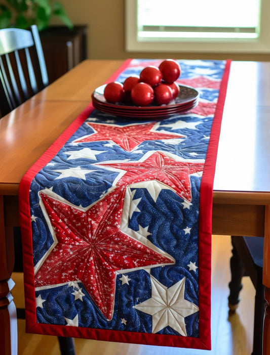 Patriotic Star TAI260224464 Quilted Table Runner