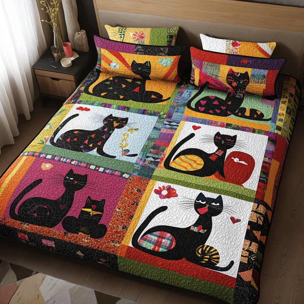 Cat TAI181024255 Quilt Bedding Set