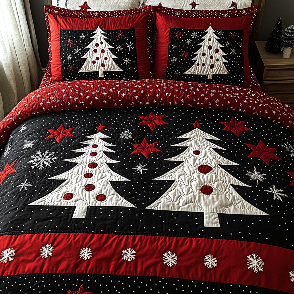 Christmas Tree TAI201124348 Quilt Bedding Set