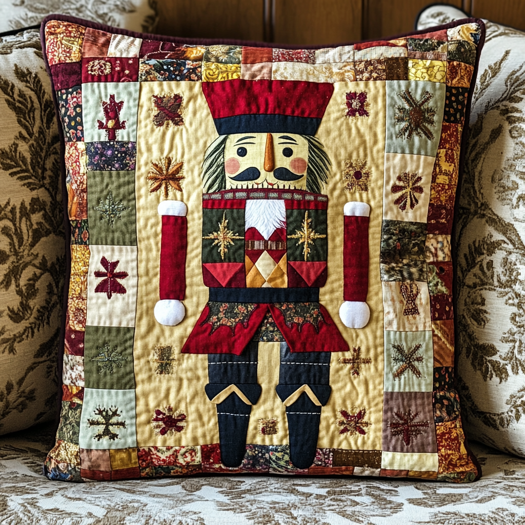 Christmas Nutcracker TAI141124411 Quilted Pillow Case