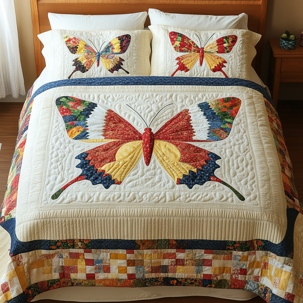 Butterfly DAI040924044 Quilt Bedding Set