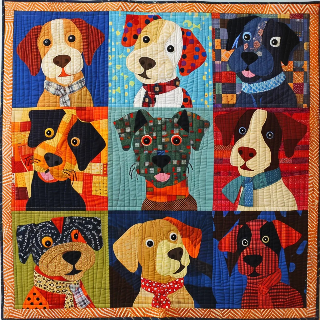 Dogs TAI240424074 Quilt Blanket