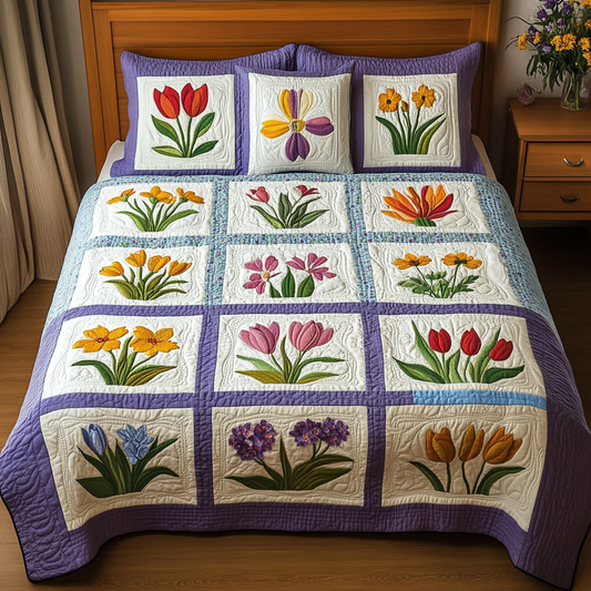 Spring Flowers DAI040225211 Quilt Bedding Set