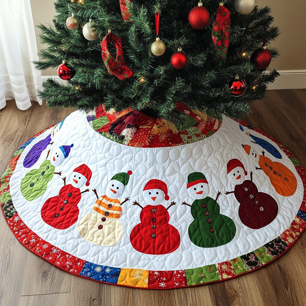 Snowman DAI040924167 Quilted Tree Skirt