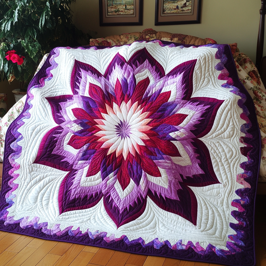 Purple Flower DAI130824085 Quilt Blanket