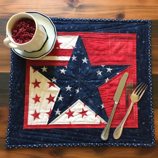 Patriotic Star TAI260224248 Quilted Placemats