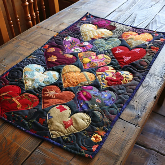 Heart TAI020324056 Quilted Table Runner