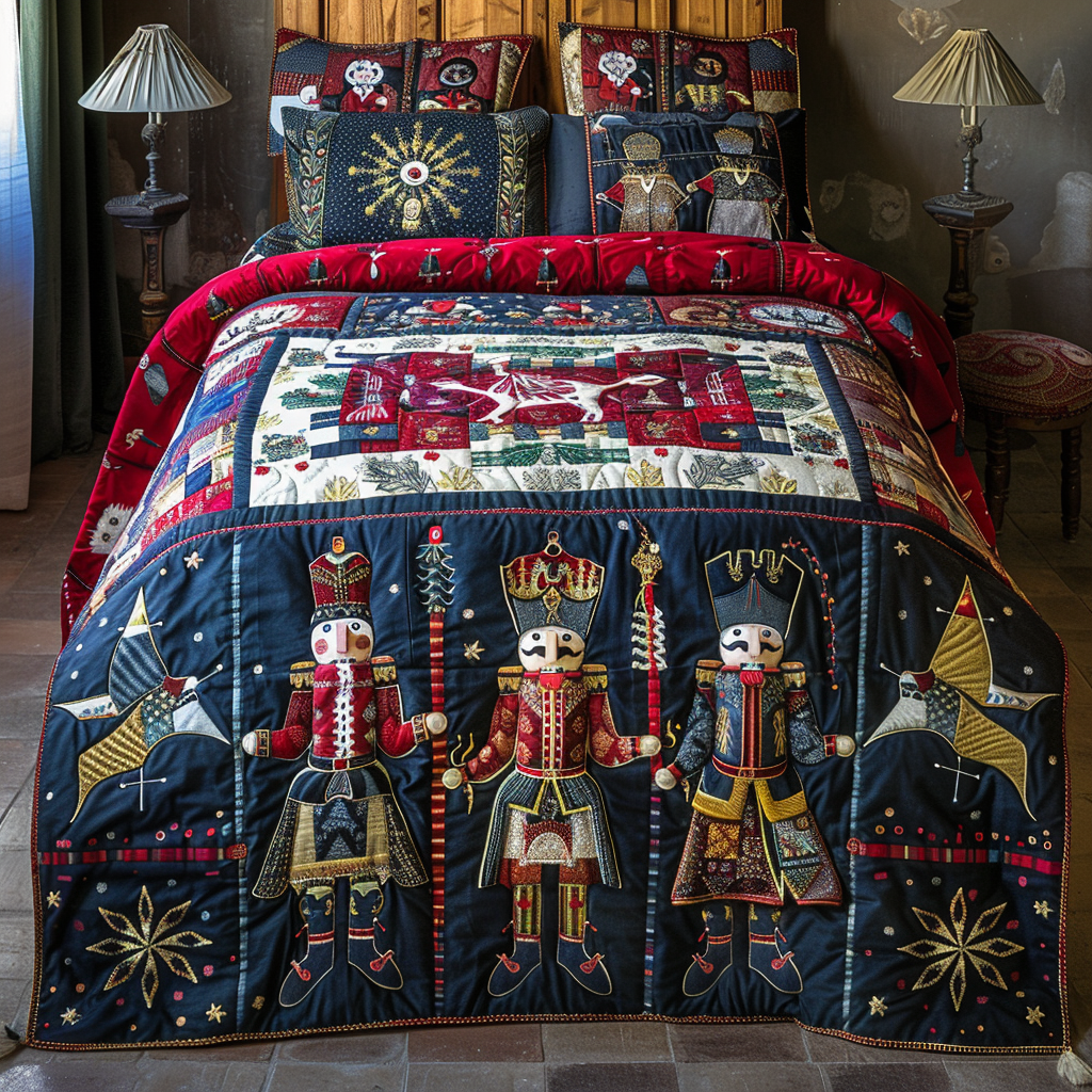 Christmas Nutcracker TAI170724101 Quilt Bedding Set