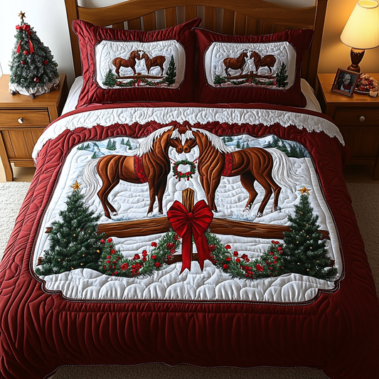 Christmas Horse TAI201124272 Quilt Bedding Set