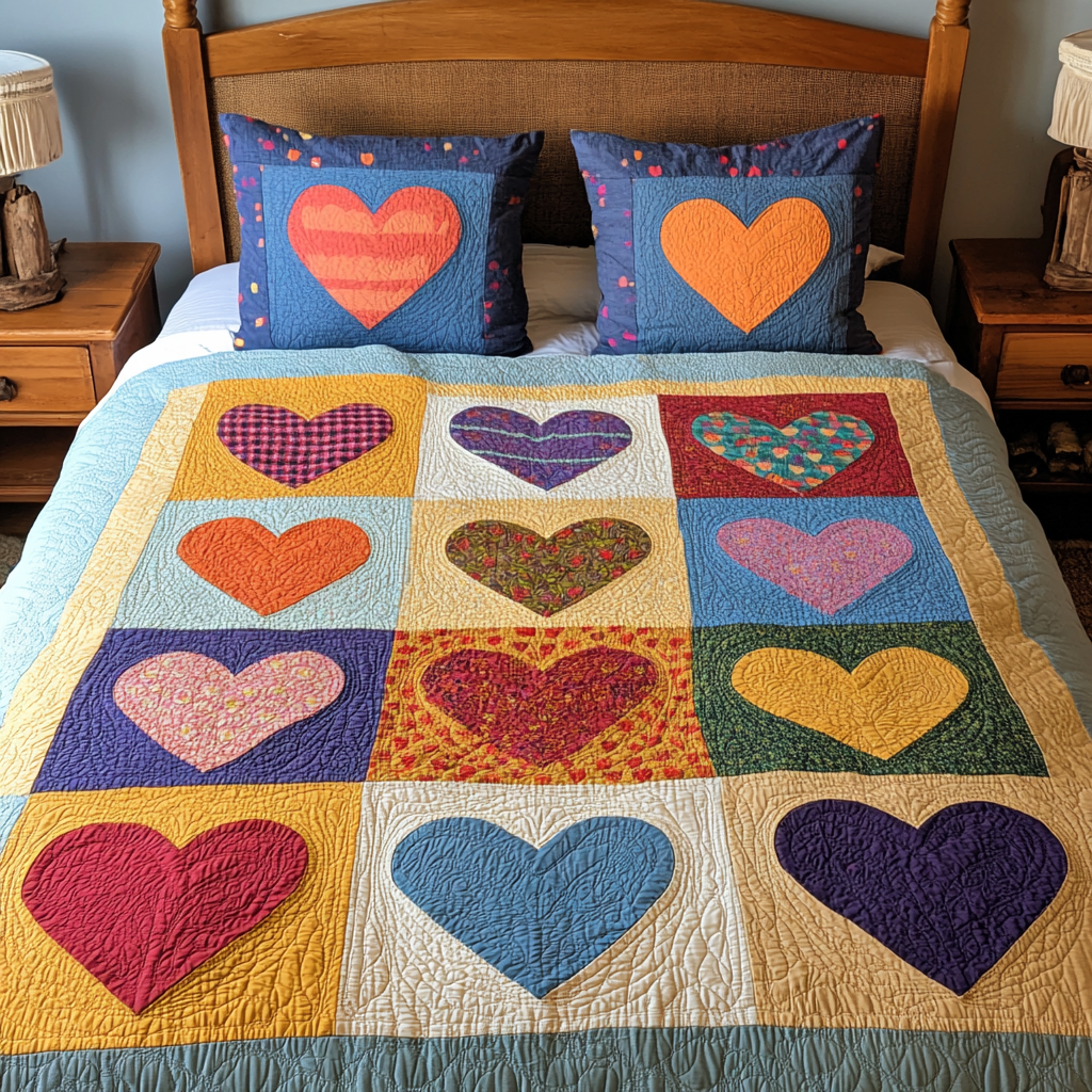 Heart DAI200125048 Quilt Bedding Set