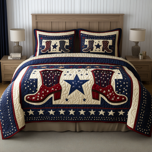 Patriotic Cowboy Boots DAI280824278 Quilt Bedding Set