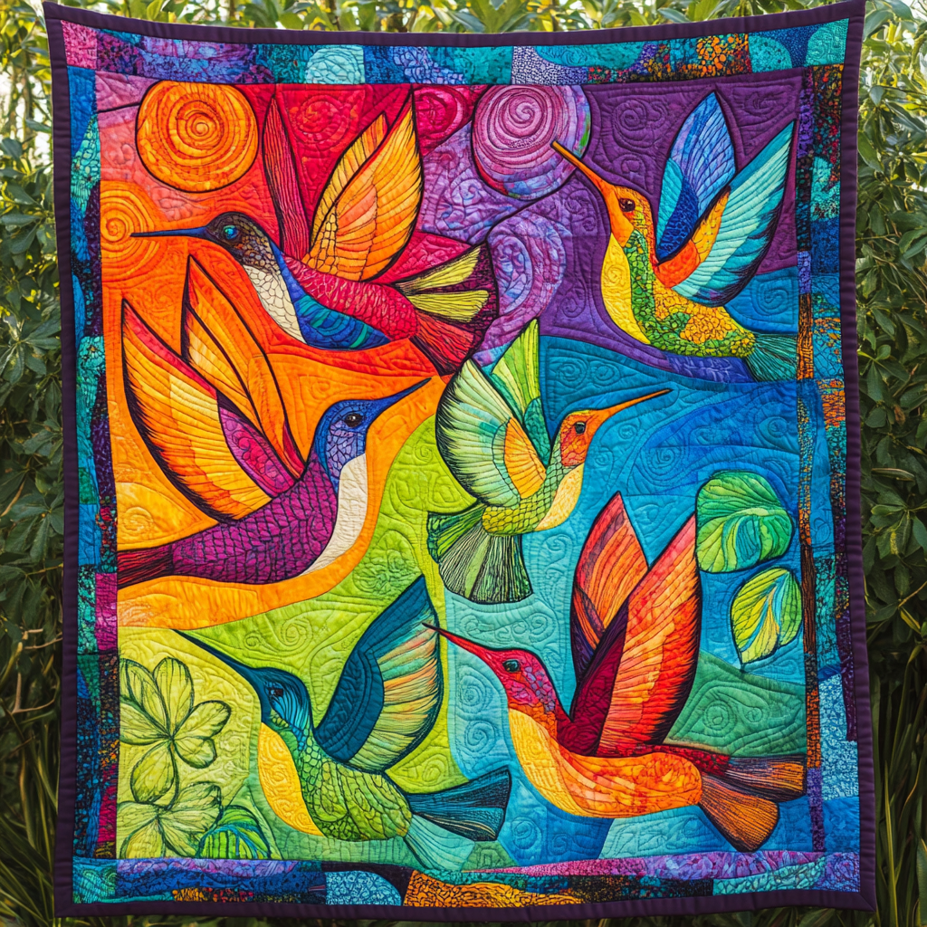 Hummingbird DAI070824107 Quilt Blanket