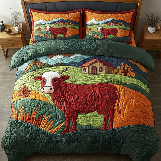 Cow On The Farm DAI150125243 Quilt Bedding Set