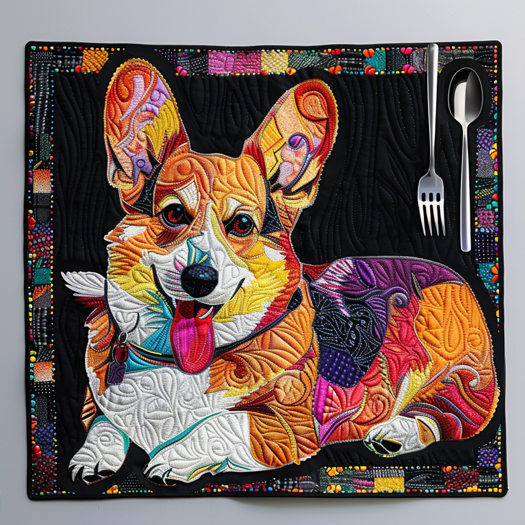 Corgi TAI21052412 Quilted Placemats