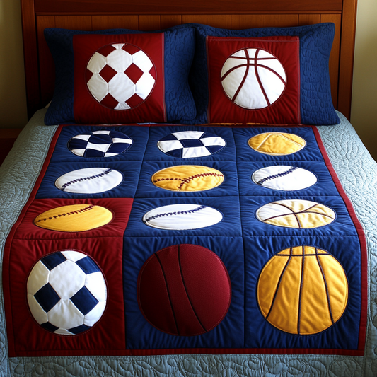 Sport Balls DAI040225179 Quilt Bedding Set